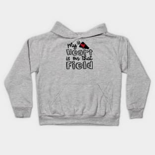 My Heart Is On That Field Cheerleader Mom Cute Kids Hoodie